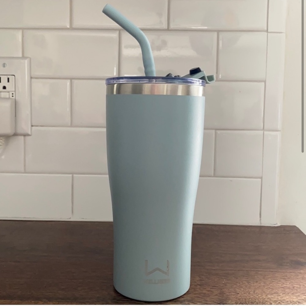 Wellness Stainless Steel Tumbler with Straw